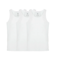 Softy 3'lü Erkek Atlet – Beyaz, %100 Doğal Pamuk, Nefes Alabilir Kumaş (Kutu İçinde)