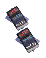 Softy 6’lı Pamuk Penye Erkek Boxer Seti – Premium Kutulu, Nefes Alan, Likralı Siyah Gri Lacivert