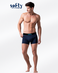 Softy Pamuk Penye Erkek Boxer – Premium Pamuk, Nefes Alan, Likralı Lacivert