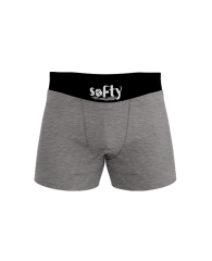 Softy Pamuk Penye Erkek Boxer – Premium Pamuk, Nefes Alan, Likralı Gri